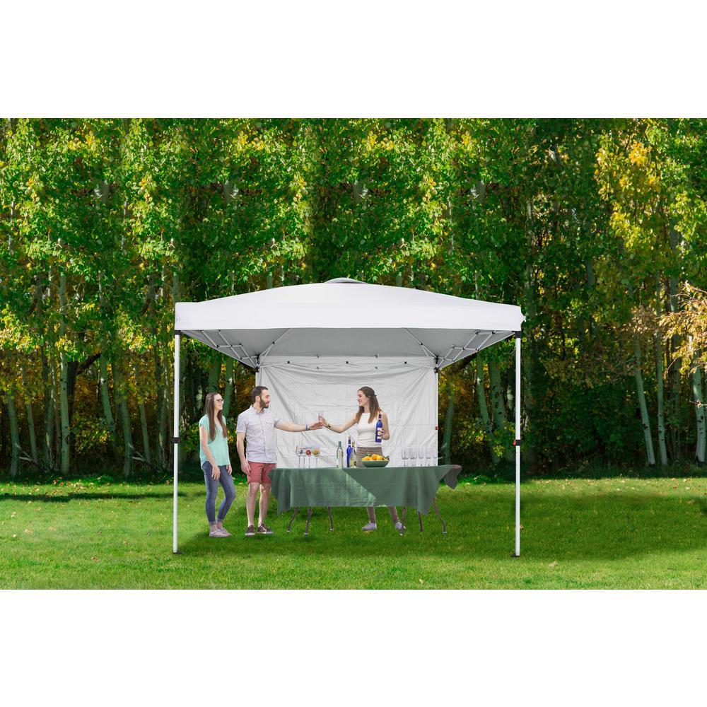 NS HPP 100 10 ft. x 10 ft. Commercial Instant Canopy-Pop Up Tent with Wall Panel White