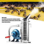 evtscan beekeeping starter tool kit, set of 4, bee hive smoker, brush, frame grip, and stainless steel j-hook lifter equipment