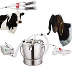 milking machine for goats and cow 2 in 1,pulsation vacuum pump electric 7l milker,food-grade,us standard.