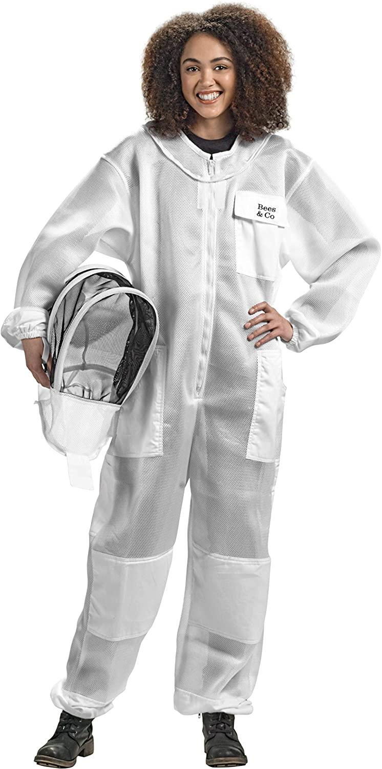 bees &amp; co u84 ultralight beekeeper suit with fencing veil