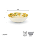 Lemons Set of 4 Outdoor Melamine Soup Cereal Bowls