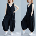 Three-dimensional Pocket V-neck Sleeveless Jumpsuit September