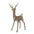67 in Warm White LED Meadow Frost Brown Buck Holiday Yard Decoration