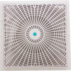 AquaStar Pool Products Cover, Aquastar MoFlo, 12" Square, w/ Frame, White