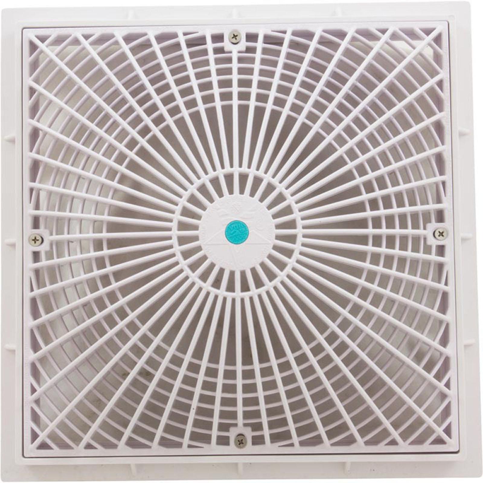 AquaStar Pool Products Cover, Aquastar MoFlo, 12" Square, w/ Frame, White