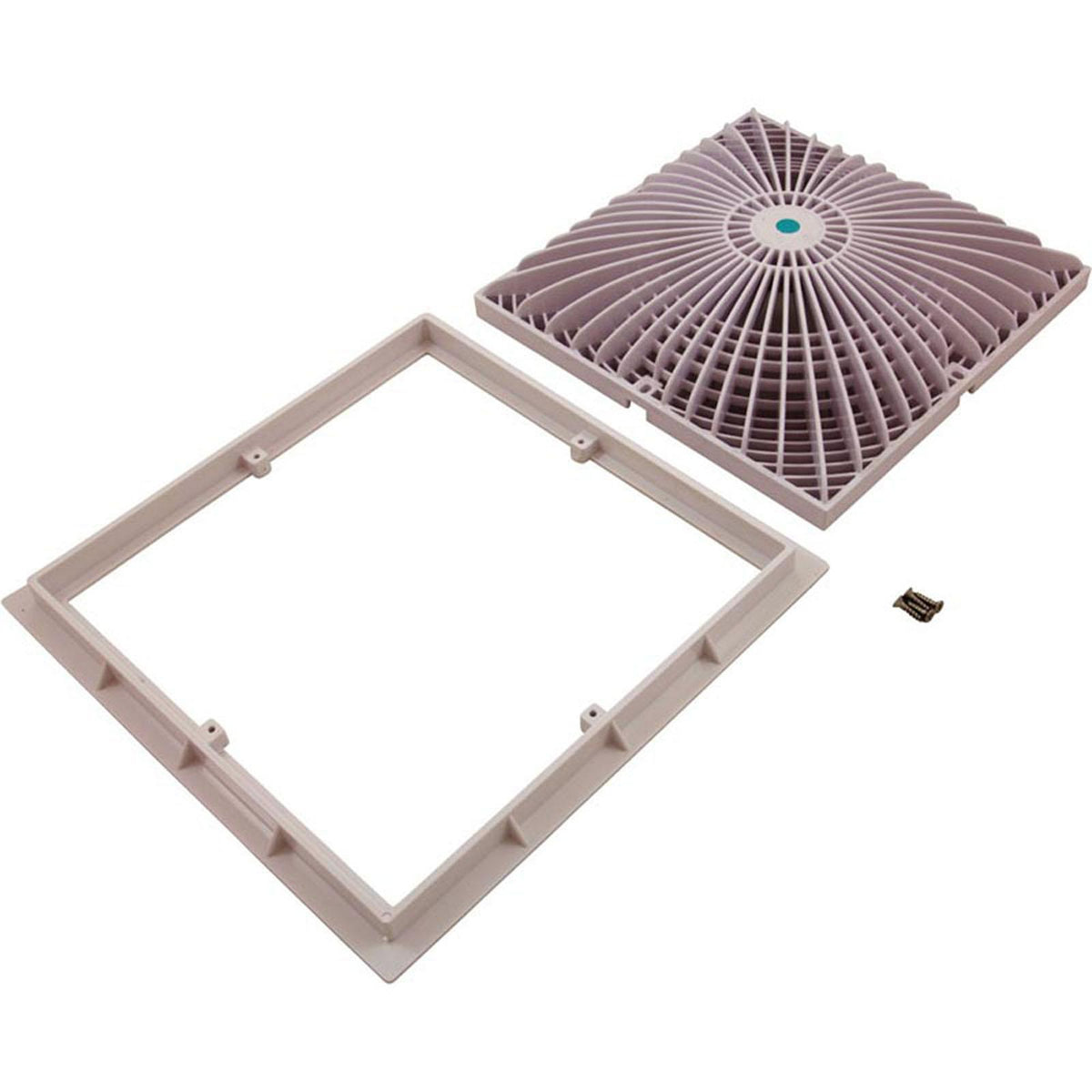 AquaStar Pool Products Cover, Aquastar MoFlo, 12" Square, w/ Frame, White