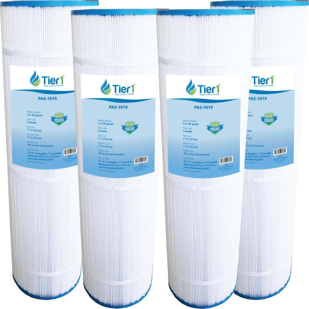 tier1 pool &amp; spa filter replacement for swimclear c4025, filbur fc-1226, pleatco pa106, unicel c-7488 pool filter cartridge 4 pack