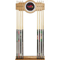 Illinois State University 30 in. Wooden Billiard Cue Rack with Mirror