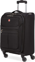 4010 Softside Luggage with Spinner Wheels, Black, Carry-On 18-Inch