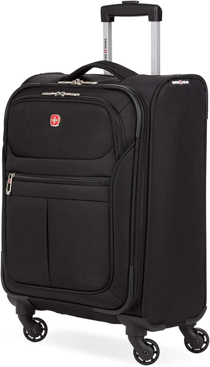 4010 Softside Luggage with Spinner Wheels, Black, Carry-On 18-Inch