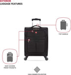 4010 Softside Luggage with Spinner Wheels, Black, Carry-On 18-Inch