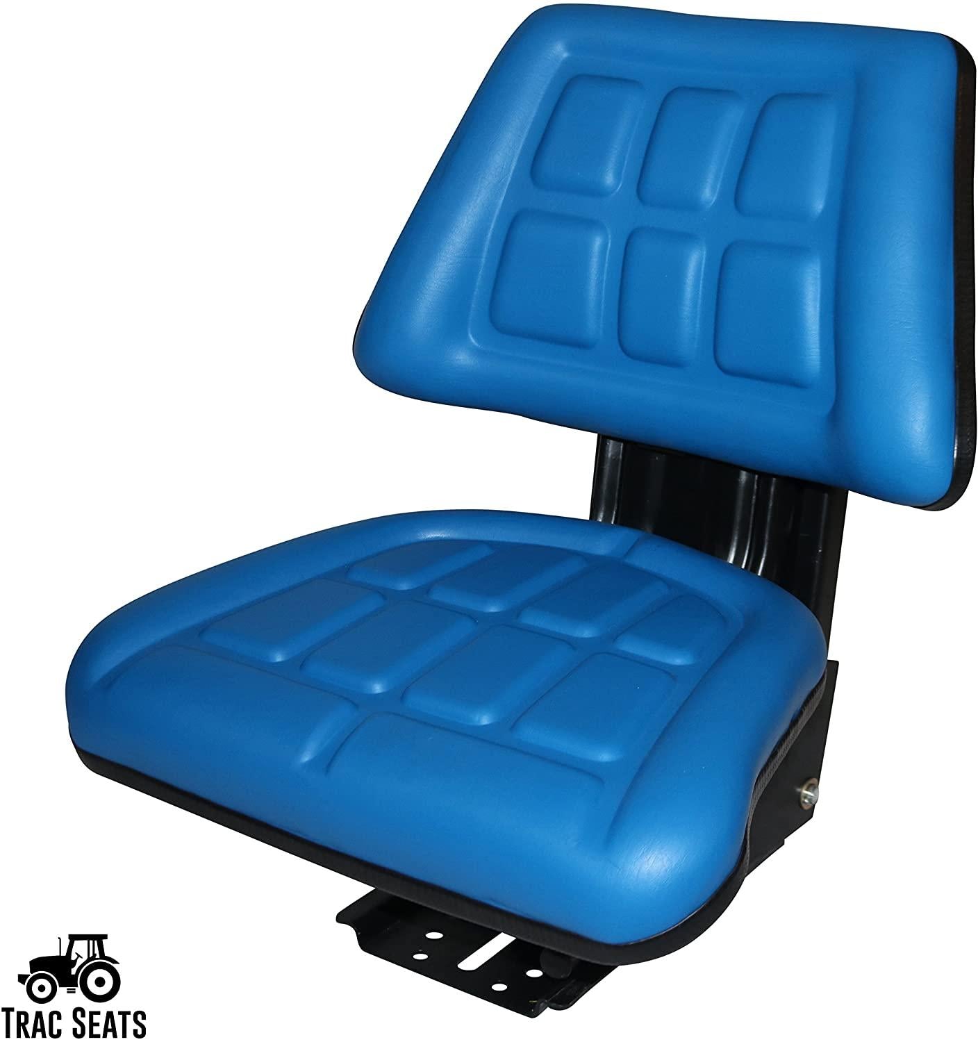 blue trac seats brand triback style universal tractor suspension seat with tilt fits ford/new holland 3000 3010 3300 3330 3400 3600 3610 (same day  - delivers in 1-4 business days)