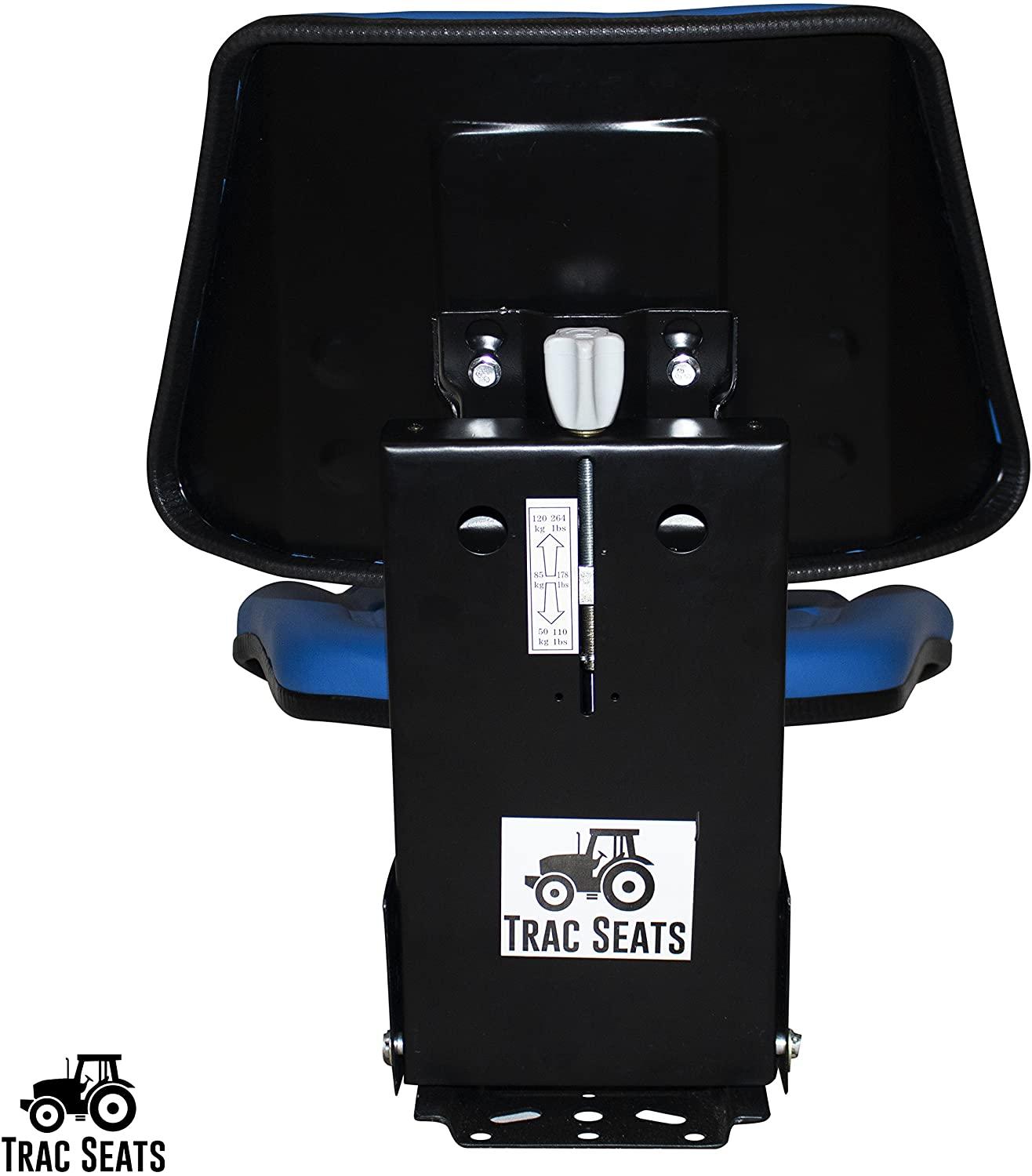 blue trac seats brand triback style universal tractor suspension seat with tilt fits ford/new holland 3000 3010 3300 3330 3400 3600 3610 (same day  - delivers in 1-4 business days)