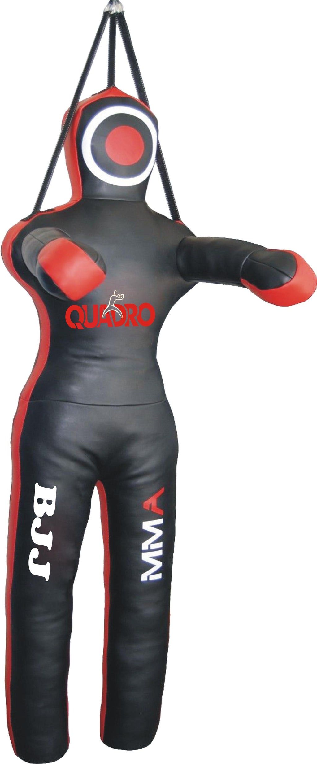 QUADRO Jiu Jitsu MMA Martial Arts Grappling Dummy Punching Bag With Hanging Strap Black - 48 inches