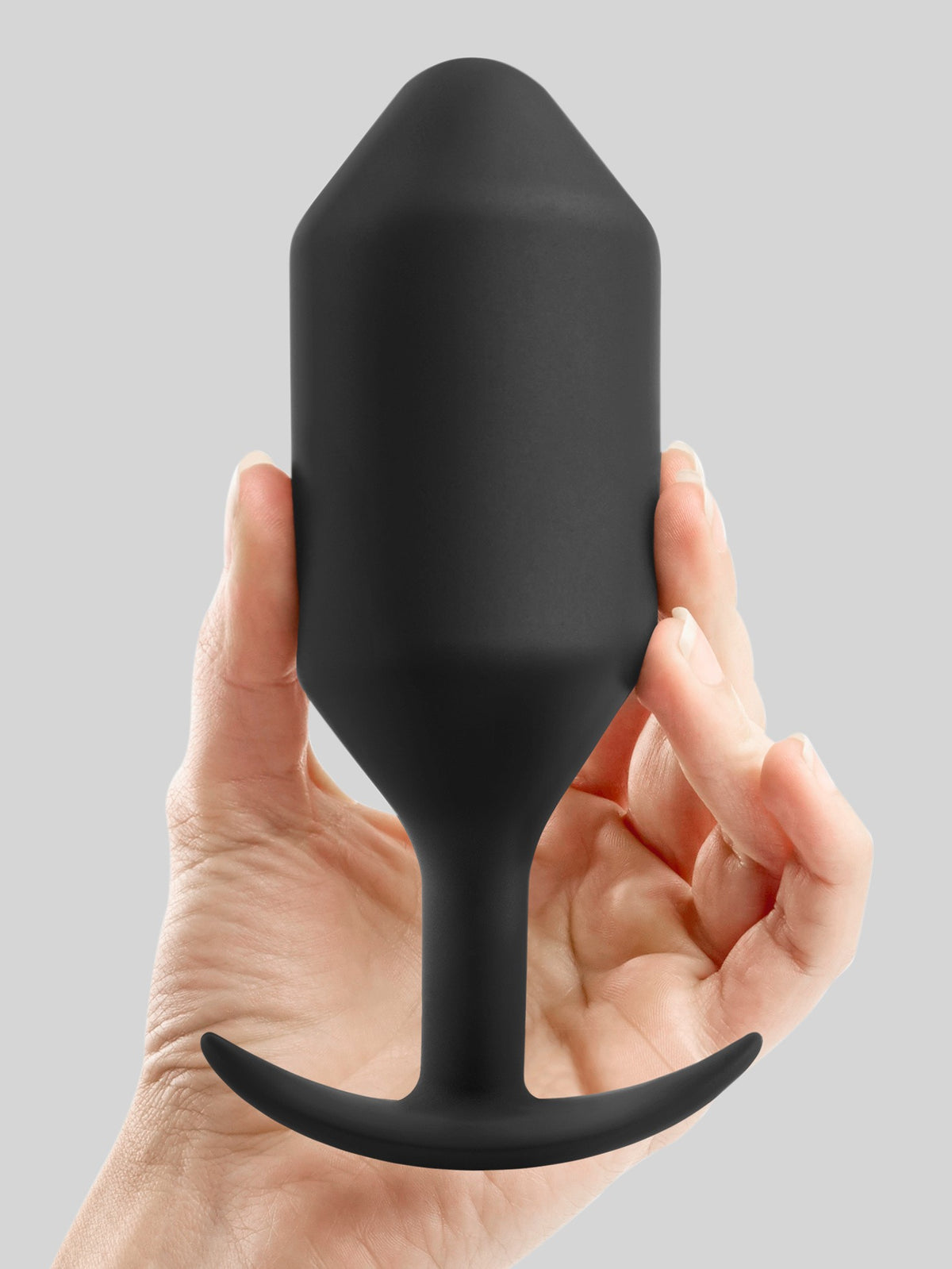 b-Vibe Snug Plug 6 XL Weighted Silicone Butt Plug 6.5 Inch, Black