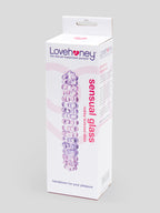 Lovehoney Nubby Textured Sensual Glass Dildo, Purple