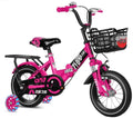 JLFSDB Kids Bike BMX Bike for Kids Boys Girls Bicycle Foldable Children's Bicycles Boys Girls Pedal Bicycle High-Carbon Steel with Flash Wheel,in Size 12” 14” 16” 18” (Color : Pink, Size : 14inch)