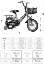 JLFSDB Kids Bike BMX Bike for Kids Boys Girls Bicycle Foldable Children's Bicycles Boys Girls Pedal Bicycle High-Carbon Steel with Flash Wheel,in Size 12” 14” 16” 18” (Color : Pink, Size : 14inch)