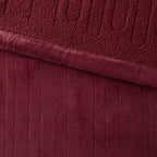Gracie MIlls Elect Electric Blanket with 20 Heat Level Setting Controller Full: 80x84 Garnet -WR54-1756