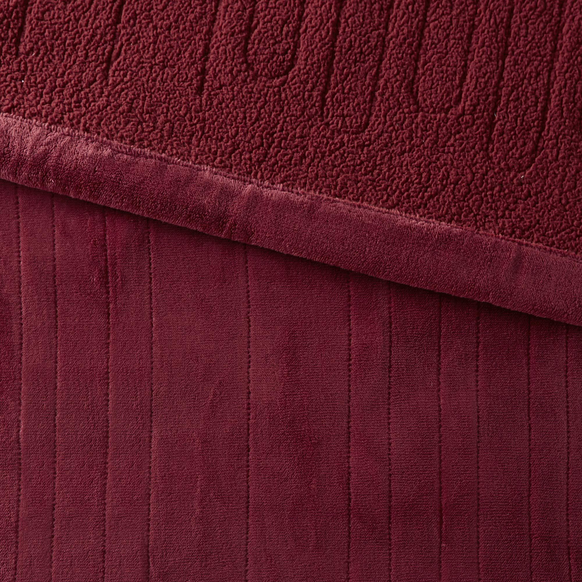 Gracie MIlls Electric Blanket w/Heat Level Setting Controllers Queen: 84x90" Garnet -WR54-1757