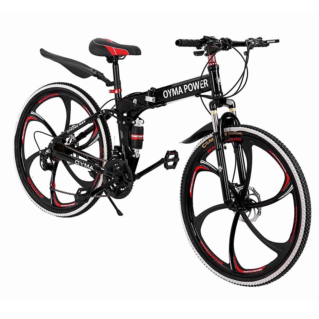 Black Friday Deals! LEBONYARD Outroad Mountain Bike in Sports &amp; Outdoors, 26-inch Wheels, 21 Speeds, Folding Bicycle with Double Disc Brakes, Red