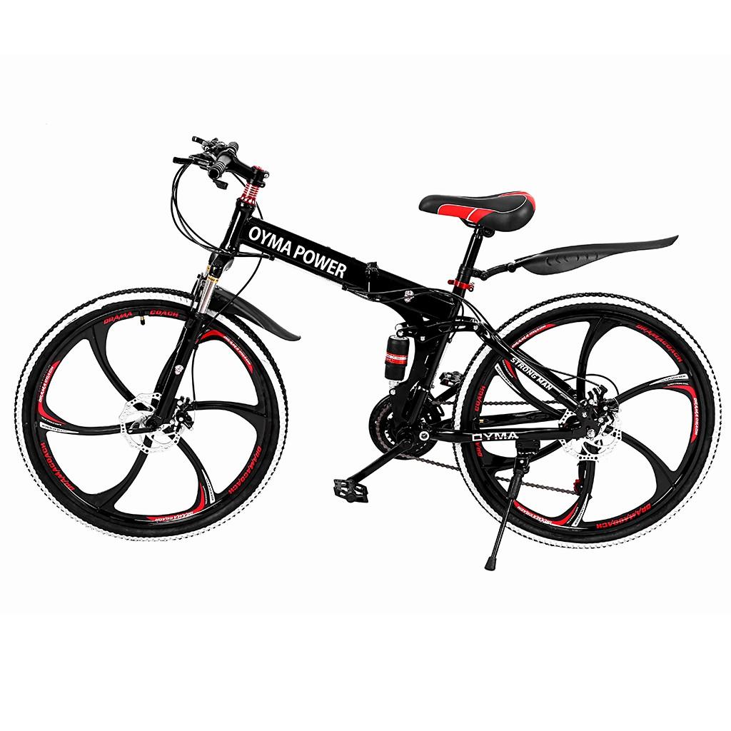 Black Friday Deals! LEBONYARD Outroad Mountain Bike in Sports &amp; Outdoors, 26-inch Wheels, 21 Speeds, Folding Bicycle with Double Disc Brakes, Red