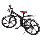 Black Friday Deals! LEBONYARD Outroad Mountain Bike in Sports &amp; Outdoors, 26-inch Wheels, 21 Speeds, Folding Bicycle with Double Disc Brakes, Red