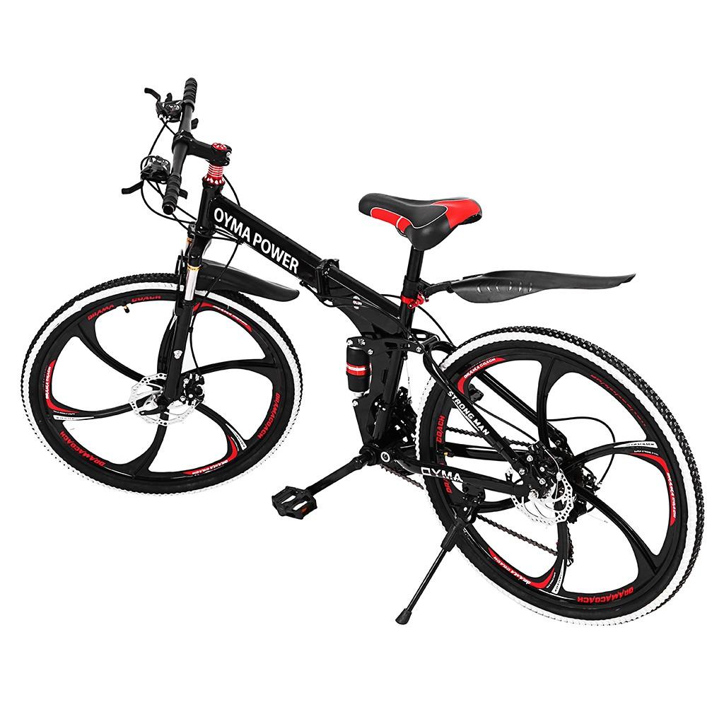 Black Friday Deals! LEBONYARD Outroad Mountain Bike in Sports &amp; Outdoors, 26-inch Wheels, 21 Speeds, Folding Bicycle with Double Disc Brakes, Red