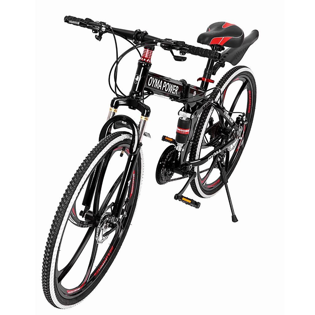 Black Friday Deals! LEBONYARD Outroad Mountain Bike in Sports &amp; Outdoors, 26-inch Wheels, 21 Speeds, Folding Bicycle with Double Disc Brakes, Red