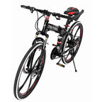 Black Friday Deals! LEBONYARD Outroad Mountain Bike in Sports &amp; Outdoors, 26-inch Wheels, 21 Speeds, Folding Bicycle with Double Disc Brakes, Red