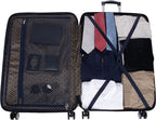 Norwich Luggage Collection Lightweight Hardside Pet Expandable 8-Wheel Spinner Travel Suitcase Bag, Indigo, 2-Piece Set (20"/28")