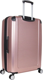 Norwich Luggage Collection Lightweight Hardside Pet Expandable 8-Wheel Spinner Travel Suitcase Bag, Rose Gold, 28-Inch Checked