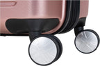 Norwich Luggage Collection Lightweight Hardside Pet Expandable 8-Wheel Spinner Travel Suitcase Bag, Rose Gold, 28-Inch Checked