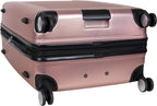 Norwich Luggage Collection Lightweight Hardside Pet Expandable 8-Wheel Spinner Travel Suitcase Bag, Rose Gold, 28-Inch Checked