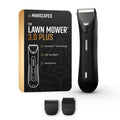 Lawn Mower3.0 Plus Groin &amp; Body Hair Trimmer – Updated SkinSafeTrimmer Blade, Waterproof Wet/Dry Groomer, USB-C Rechargeable, Men’s Wireless Ball Shaver, Tuxedo Black