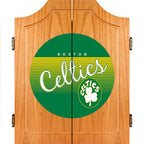 20.5 in. Boston Celtics Hardwood Classics NBA Wood Dart Cabinet Set