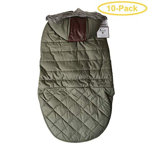 Fashion Pet Outdoor Dog Toggle Corduroy Dog Coat - Camel X-Lar(24"-29" Neck to Tail) - Pack of 12