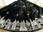 Sudha Pennathur NWT Blaclk Velvet YORK CITY SKYLINE TREE SKIRT ($1395) w/tax