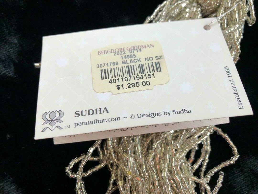 Sudha Pennathur NWT Blaclk Velvet YORK CITY SKYLINE TREE SKIRT ($1395) w/tax