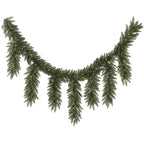 Vickerman 9' Camdon Fir Icicle Artificial Christmas Garland, Warm White LED Mini Lights - Faux Holiday Icicle Garland - Indoor Seasonal Home Decor