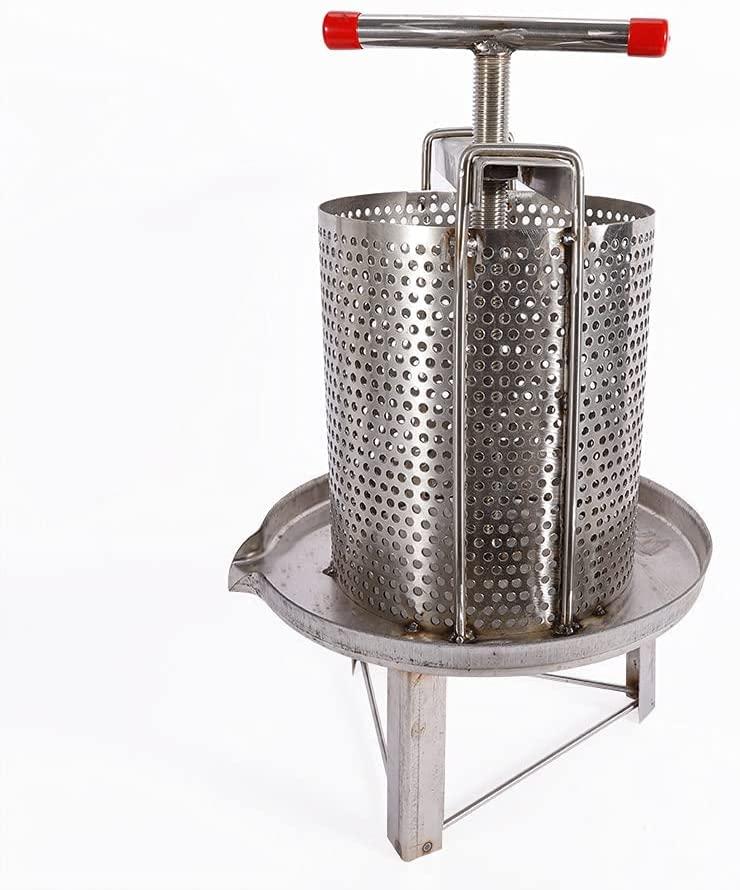 manual honey extractor, beeswax extractor beekeeping tool, stainless steel press machine for home restaurant bee farms, wax beekeeping presser for wax wine fruit vegetable