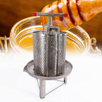 manual honey extractor, beeswax extractor beekeeping tool, stainless steel press machine for home restaurant bee farms, wax beekeeping presser for wax wine fruit vegetable