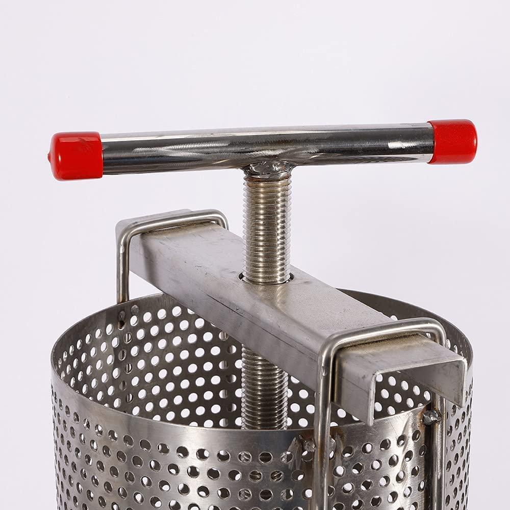 manual honey extractor, beeswax extractor beekeeping tool, stainless steel press machine for home restaurant bee farms, wax beekeeping presser for wax wine fruit vegetable