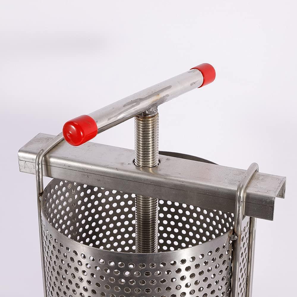 manual honey extractor, beeswax extractor beekeeping tool, stainless steel press machine for home restaurant bee farms, wax beekeeping presser for wax wine fruit vegetable