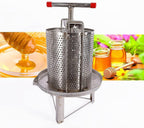 manual honey extractor, beeswax extractor beekeeping tool, stainless steel press machine for home restaurant bee farms, wax beekeeping presser for wax wine fruit vegetable