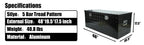 48 Inch Heavy Duty Aluminum Stripes Plated Tool Box Pick Up Truck Bed RV Trailer Toolbox Square StoraOrganizer with Side Handle, Lock and Keys, Waterproof -48"x 19.5"x 17.5"，Black