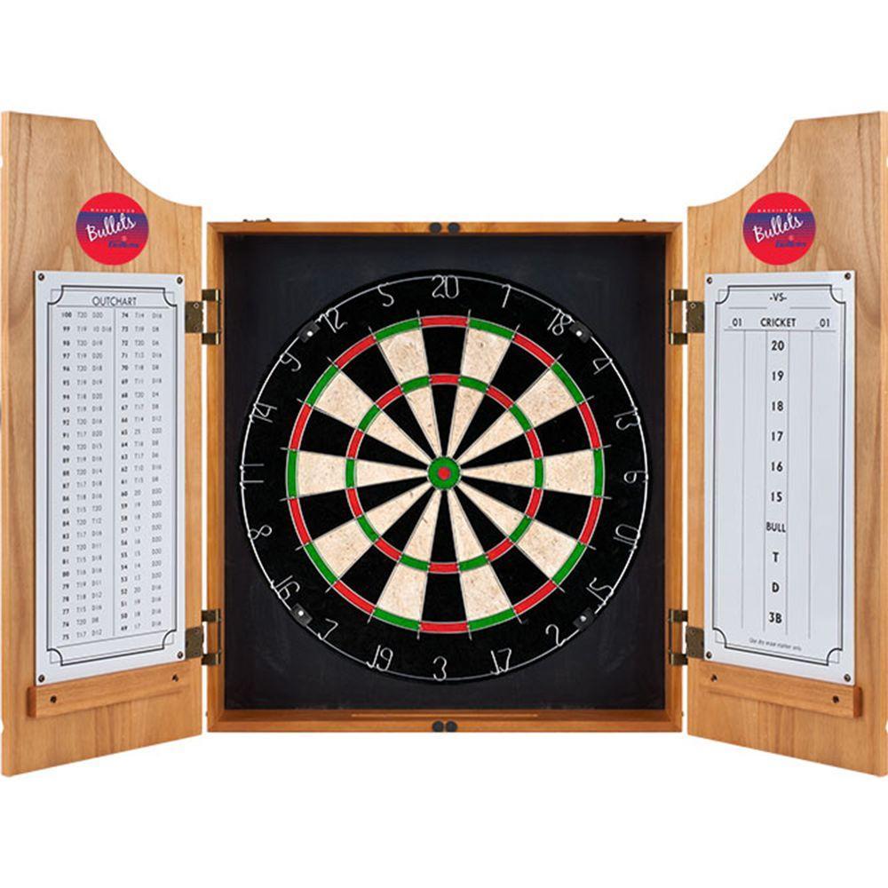 20.5 in. Washington s Hardwood Classics NBA Wood Dart Cabinet Set