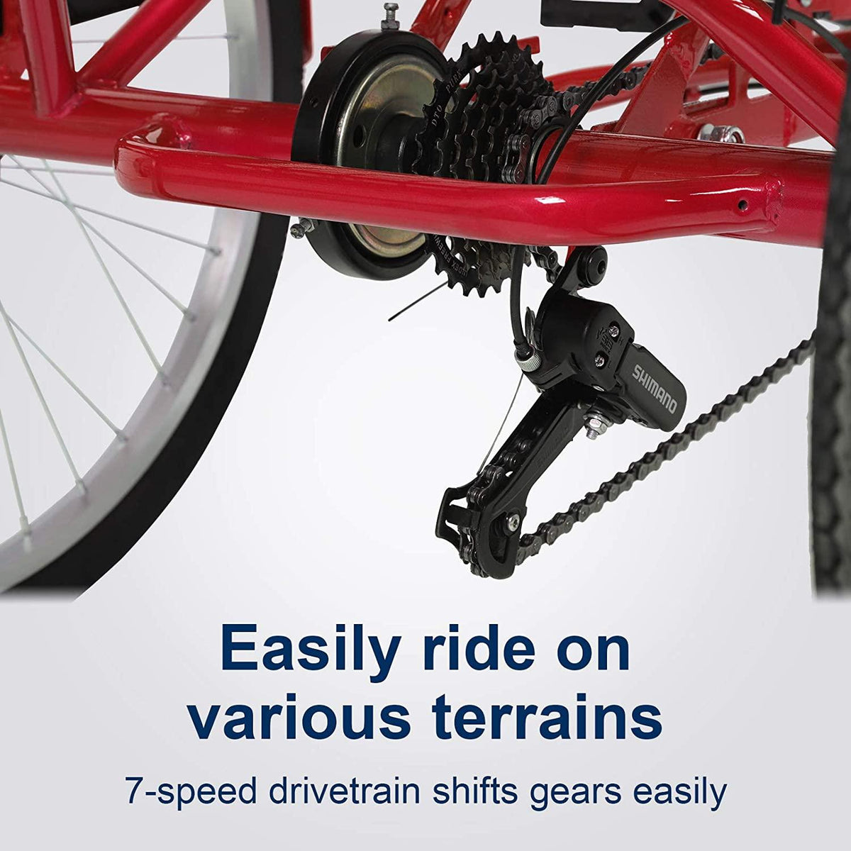 Sibosen Adult Tricycles, 20/24/26 inch Three Wheel Bikes, 3 Wheel Complete Cruiser Trike Bicycle for Women, Men, Seniors