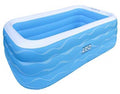 Airso Inflatable Swimming Pool Family Full-Sized Inflatable Pools 118" x 72" x 22" Thickened Family Lounge Pool for Toddlers, Kids