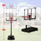 Vingtank In-Ground Basketball Hoop, Adjustable Height Tempered Glass Backboard and Colorful lights, Waterproof,Super Bright to Play at Night Outdoors